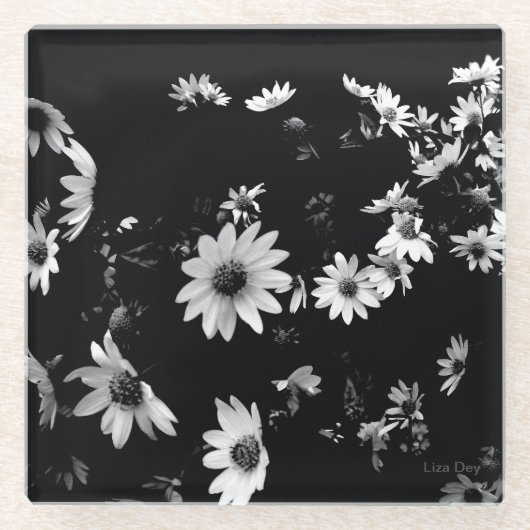 "Dancing Daisies" Glass Untersetzer (Vorderseite)