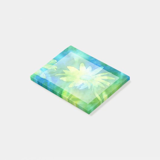 Dancing Daisy Watercolor Post-it Klebezettel (angewinkelt)