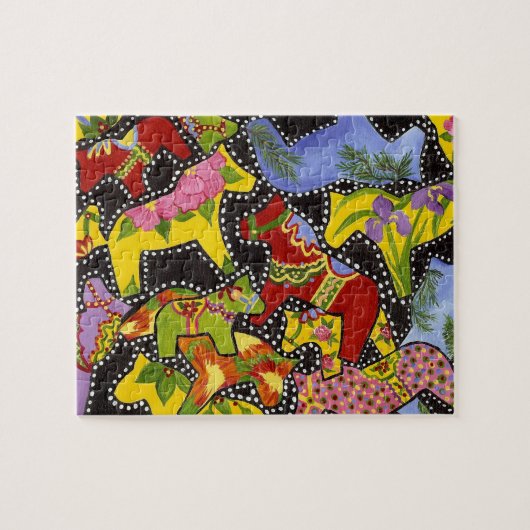 Dancing Dala Horses Puzzle (Horizontal)
