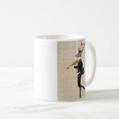 Dancing Deer mit Violine 2 Kaffeetasse (VorderseiteRechts)