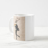 Dancing Deer mit Violine 2 Kaffeetasse (Vorderseite Links)