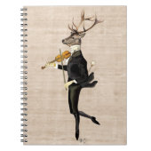 Dancing Deer mit Violine 2 Notizblock (Vorderseite)