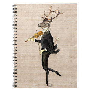 Dancing Deer mit Violine 2 Notizblock