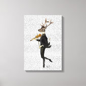 Dancing Deer mit Violine Leinwanddruck (Vorderseite)