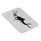 Dancing Deer mit Violine Magnet (Rechte Seite)