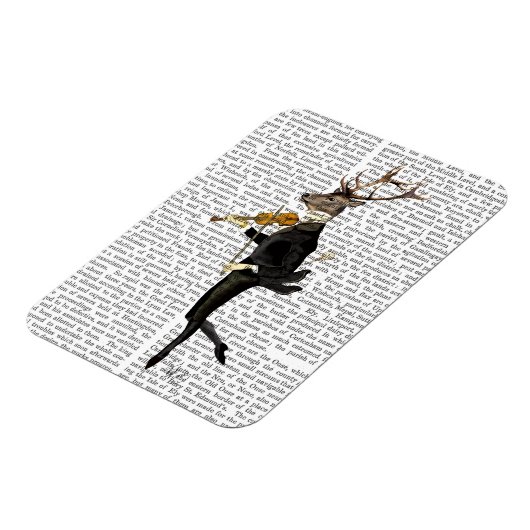 Dancing Deer mit Violine Magnet (Linke Seite)
