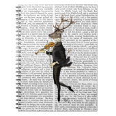 Dancing Deer mit Violine Notizblock (Vorderseite)