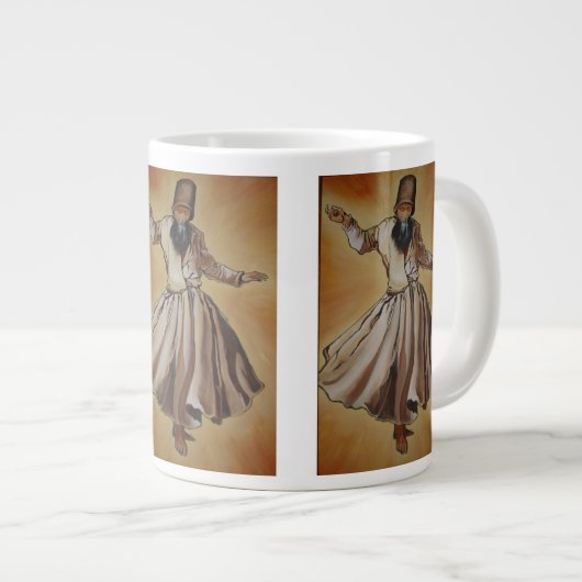 Dancing Dervous Ottoman Dynastie Art Jumbo-Tasse (Vorderseite Rechts)
