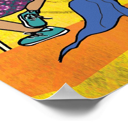 Dancing Devas - Kambodschanische Kunst Poster (Ecke)