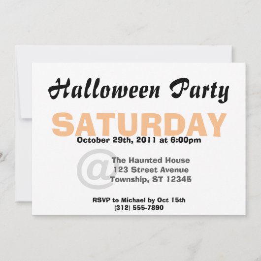 Dancing Disco Halloween-Party Einladung (Rückseite)