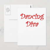 Dancing Diva Postkarte (Vorne/Hinten)