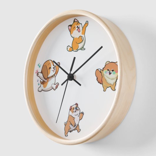 Dancing Dog O'clock wall Uhr (Winkel)