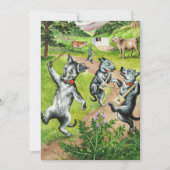 Dancing Dogs von Louis Wain Dankeskarte (Vorderseite)