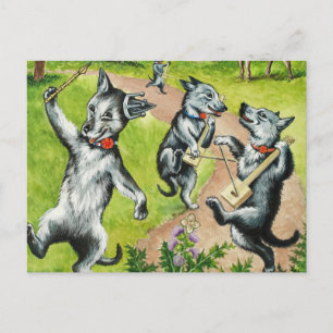 Dancing Dogs von Louis Wain Postkarte