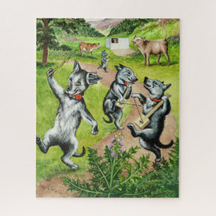 Dancing Dogs von Louis Wain Puzzle