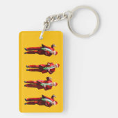 Dancing Donald Trump Christmas Keychain MAGA Schlüsselanhänger (Rückseite)