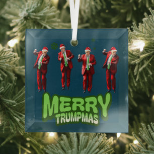 Dancing Donald Trump MAGA Weihnachten Ornament Aus Glas