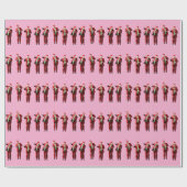 Dancing Donald Trump WeihnachtsMAGA Geschenkpapier (Flach)