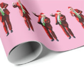 Dancing Donald Trump WeihnachtsMAGA Geschenkpapier (Rolleneckpunkt)