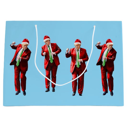 Dancing Donald Trump WeihnachtsMAGA Große Geschenktüte (Vorderseite)