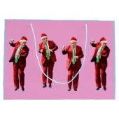 Dancing Donald Trump WeihnachtsMAGA Große Geschenktüte (Rückseite)