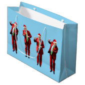 Dancing Donald Trump WeihnachtsMAGA Große Geschenktüte (Vorderseite Schrägansicht)