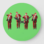 Dancing Donald Trump WeihnachtsMAGA Große Wanduhr (Vorderseite)