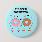 Dancing Donuts Blue Button (Vorderseite)
