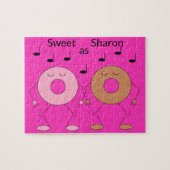 Dancing Donuts Fuchsia Puzzle (Horizontal)