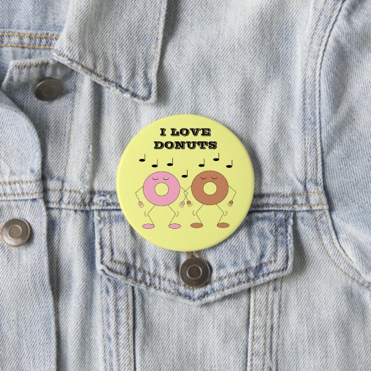 Dancing Donuts Gelb Button (Beispiel)