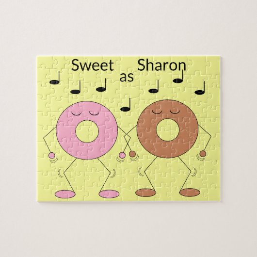 Dancing Donuts Gelb Puzzle (Horizontal)