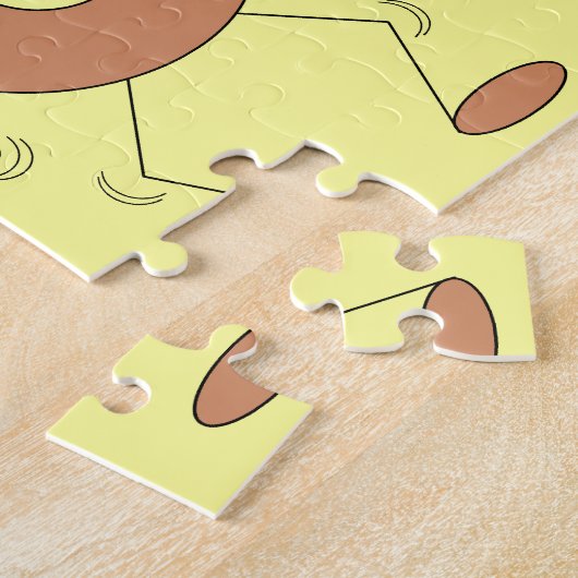 Dancing Donuts Gelb Puzzle (Seite)