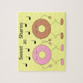 Dancing Donuts Gelb Puzzle (Vertikal)