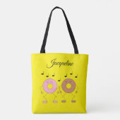 Dancing Donuts Gelbe Tasche (Rückseite)