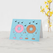Dancing Donuts Light Blue: Leere Karte (Gelbe Blume)
