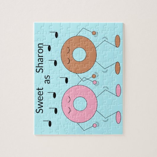 Dancing Donuts Light Blue Puzzle (Vertikal)