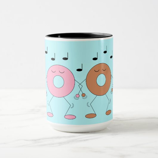 Dancing Donuts Light Blue Tasse (Zentrum)