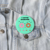 Dancing Donuts Minze Green Button (Beispiel)