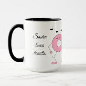 Dancing Donuts White Tasse (Links)