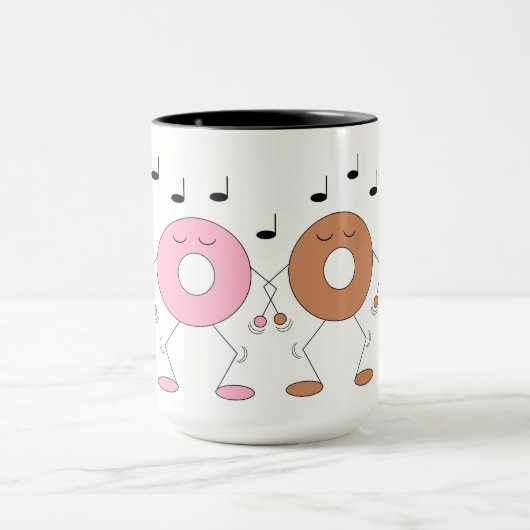 Dancing Donuts White Tasse (Zentrum)