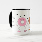 Dancing Donuts White Tasse (Vorderseite Links)