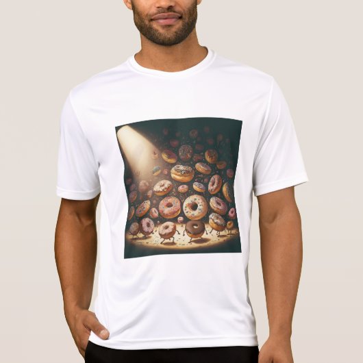Dancing Doughnuts Surreal Bakery T-Shirt (Vorderseite)