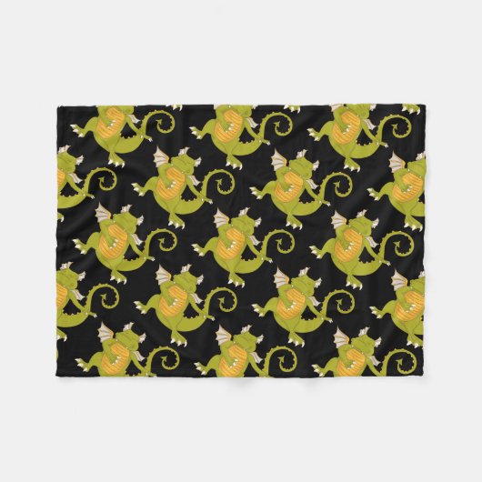 Dancing Dragon Fleecedecke (Vorderseite (Horizontal))