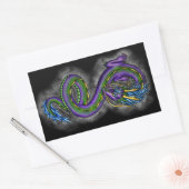 Dancing Dragon Rechteckiger Aufkleber (Umschlag)