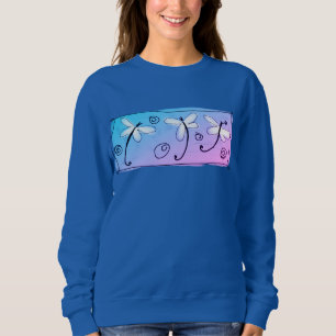 Dancing Dragonfliegen Wearable Abstrakt Art Sweatshirt