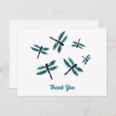 Dancing Dragonfly Danke Postkarte (Vorne/Hinten)