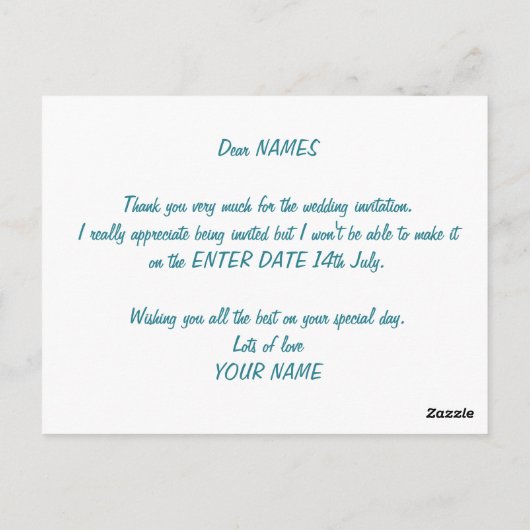 Dancing Dragonfly Danke Postkarte (Rückseite)