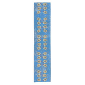 Dancing Dreidels für Hanukkah Kurzer Tischläufer (Vorderseite)