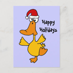 Dancing Duck Christmas Design Feiertagspostkarte