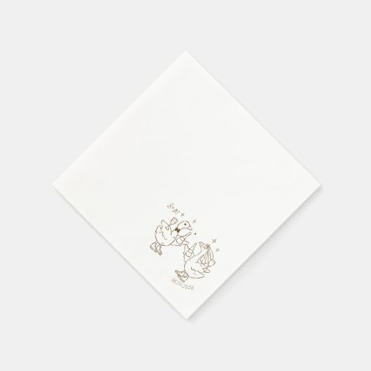Dancing Duck Napkin Serviette (Ecke)